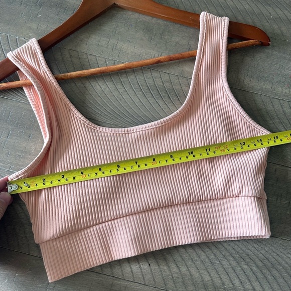 Electric Yoga Pink Sedona Ribbed Bra Flower Cutout Back Women’s size Small - Picture 9 of 15